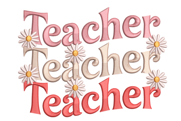 Teacher Daisy Lettering